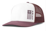 Ariat Maroon Flag Logo Cap