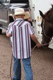 Cinch Boy's White Striped Shirt