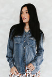 Denim Blue Washed Concho Tencel Shirt