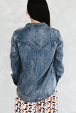 Denim Blue Washed Concho Tencel Shirt