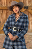 Blue Plaid Quilted Lined Blazer