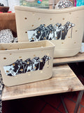 Steer Line Up Rubber Tote