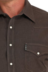 Cinch Men's Solid Brown Modern Fit Shirt