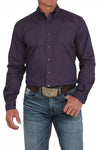 Cinch Men's Modern Fit Solid Purple Shirt