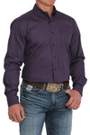 Cinch Men's Modern Fit Solid Purple Shirt