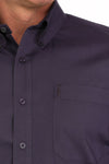 Cinch Men's Modern Fit Solid Purple Shirt