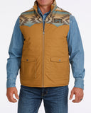 Cinch Men's Tan Aztec Reversible Zip Vest