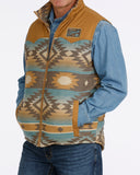 Cinch Men's Tan Aztec Reversible Zip Vest
