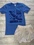 Loves Jesus & America Too Tee