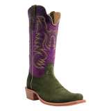 R. Watson Women’s Forest Green Rough Out Electric Purple Cowhide Boot