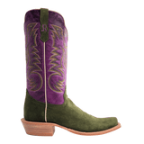 R. Watson Women’s Forest Green Rough Out Electric Purple Cowhide Boot