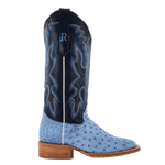 R. Watson Women’s Denim Bruciato Full Quill Ostrich Boot