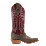 R. Watson Women’s Charcoal Rough Out Dark Cherry Sinatra Cowhide Boot