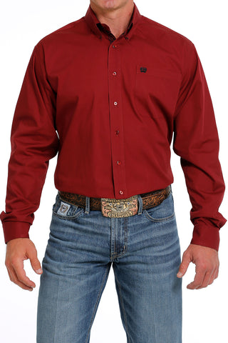 Cinch Men's Solid Red Shirt
