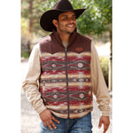 Cinch Men's Burgundy Reversible Vest