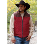 Cinch Men's Burgundy Reversible Vest