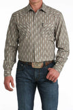 Cinch Men's Stone Striped Modern Fit Snap Shirt