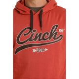 Cinch Men's Red 1996 Logo Graphic Pullover Hoodie