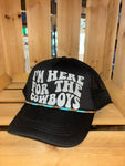 I’m Here For The Cowboys Trucker Hat with Chain