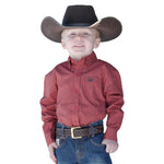 Cinch Toddler Boy's Red Geometric Print Shirt