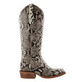 R. Watson Women’s Black and White Python Boot