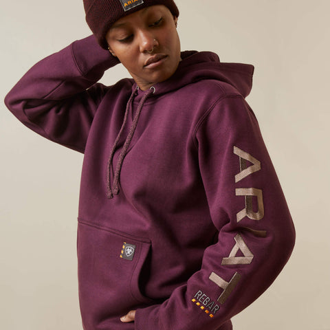 Ariat Women’s Rebar Graphic Hoodie- Potent Purple/Peppercorn