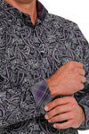 Cinch Men's Purple & White Paisley Shirt