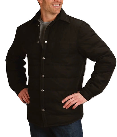 Stetson Men's Black Canvas Snap Shirt Jacket