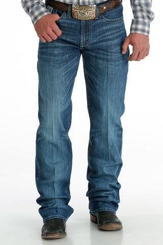 Cinch Men's Relaxed Fit White Label Jeans-Medium Stonewash
