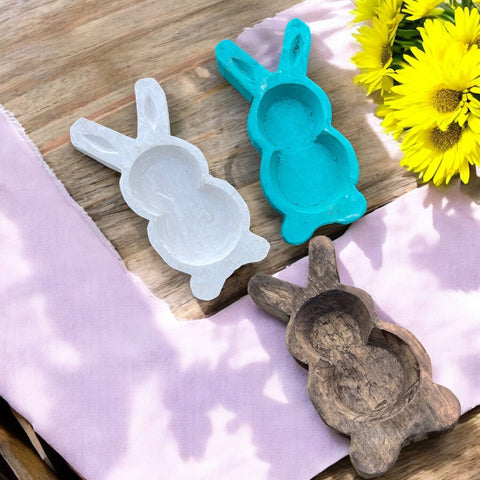 Rabbit Wooden Bowls