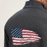 Ariat Men’s Logo 2.0 Patriot Softshell Water Resistant Jacket-Charcoal