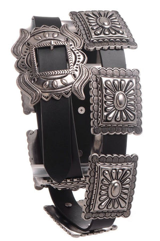 Black Square Concho Belt
