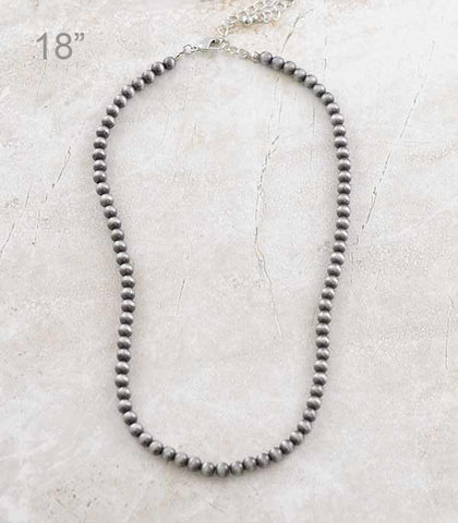 Faux 18” Navajo Pearl Bead Necklace