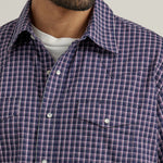 Wrangler Men's Indigo Plaid Shirt