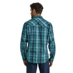 Wrangler Men's Teal Plaid Modern Fit Shirt