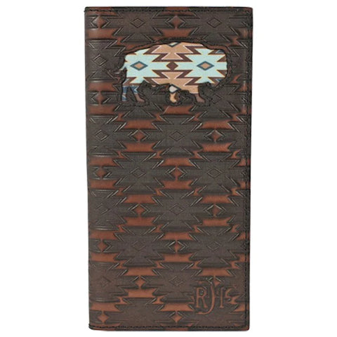 Red Dirt Hat Co Southwest Print Buffalo Inlay Rodeo Wallet