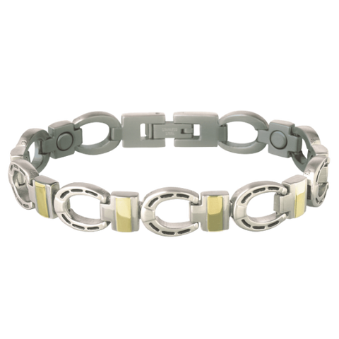 Silver Horseshoe Duet Magnetic Bracelet