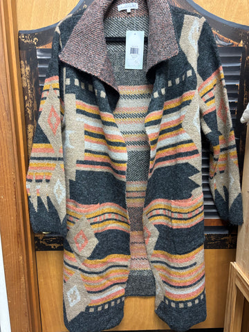 Keren Hart Mulit Colored Aztec Duster