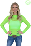 Meshed Out Neon Green Top