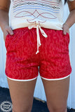 Raised Round Here Red Shorts