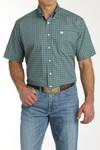 Cinch Men’s Teal Geo Print Shirt