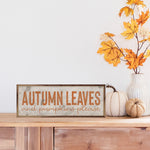 Autumn Leaves Orange On White