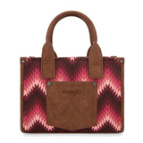 Wrangler Southwestern Pattern Dual Sided Print Tote/Crossbody dark pink