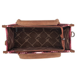 Wrangler Southwestern Pattern Dual Sided Print Tote/Crossbody dark pink