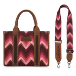 Wrangler Southwestern Pattern Dual Sided Print Tote/Crossbody dark pink