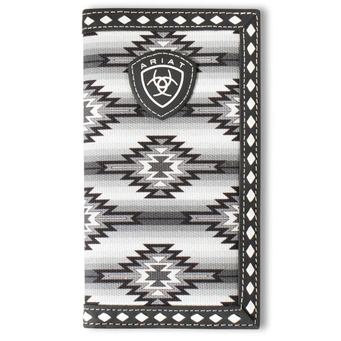 Ariat Black Southwest Diamond Lacing Rodeo Wallet
