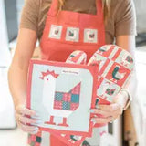 Patchwork Christmas Chicken Oven Mitt & Pot Holder Set