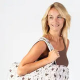 Brown Chicken Quilted Duffle Bag