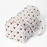 Brown Chicken Quilted Duffle Bag
