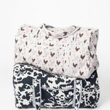 Brown Chicken Quilted Duffle Bag